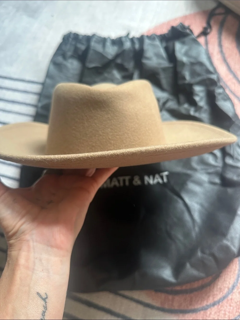 Gigi Pip Felt Hat in Camel